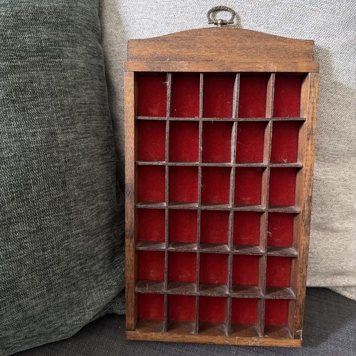 Vintage wooden curio shelf - curio,