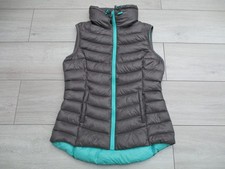 Fat Face Feather & Goose Down High Neck Front Pocket Bodywarmer Gilet 10 Grey