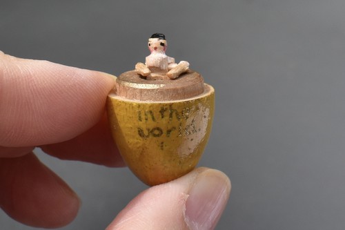 Antique miniature jointed wood - miniature,