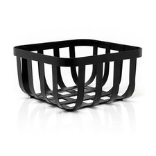 Modern Square Black Metal Fruit Bowl | Kitchen Fruit & Vegetables Storage Basket