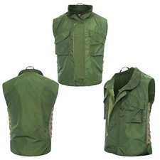 Army Vest Original Military Combat Lightweight Flak Cover Vintage Surplus Green