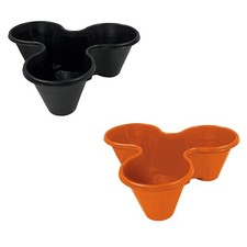 6 x Strawberry Planter Trio Stacking Stackable Outdoor Garden Plastic Plant Pot