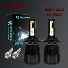 H4 6000k White Bulbs 100w 472