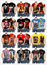 W.A.S.P Rock Band 3D Print Casual Fashion Short Sleeves T-shirt for Women/men