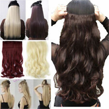 UK One Piece Natural THICK Clip in Hair Extensions Half Full Head Long Straight