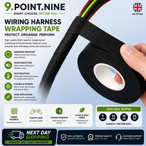 Black wiring loom harness - black,