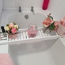 Bamboo Bath Caddy Tray Wooden