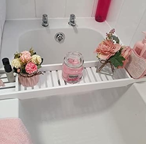 Bamboo bath caddy tray - bamboo, wooden