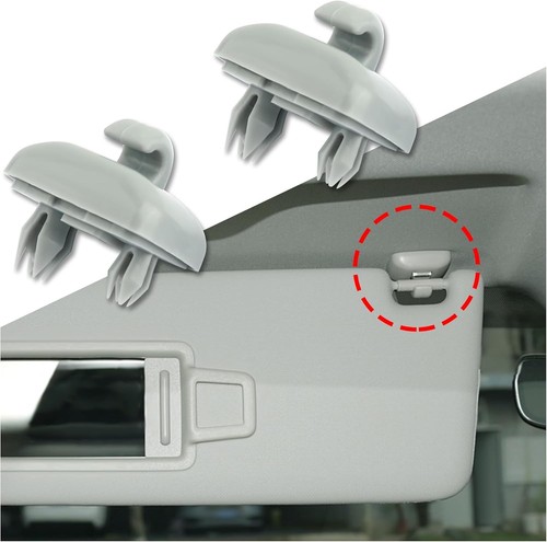 2pcs grey sun visor - 2pcs, clips