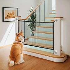 Retractable Dog Gate Baby Safety Barrier Foldable Stair Pet Child Gate UK