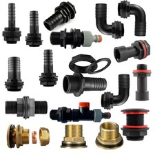 Universal Water Butt Adapter – 1/2" to 2" Hose Tail Tank Connector Fitting