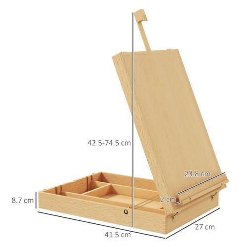 Wooden table easel box hold - table,