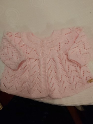 Hand knitted matinee baby - hand-knitted,