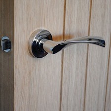 ViBE Twirl Lever on Rose Door