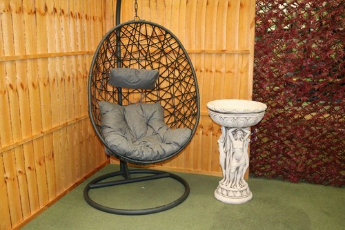 Grey rattan swing - grey, patio