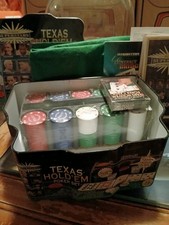 Allstars Texas Holdem Poker Set & Tin Box Sealed Chips Never Used