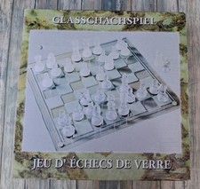 Glass Chess Set, 35cm x 35cm