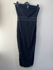 Pink Boutique Dress Size 8 New Black Sleeveless Lace Bodycon Party Occasion
