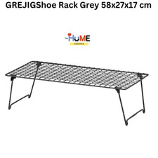 IKEA GREJIG Grey Shoe Rack Compact Design Foldable Rack 58x27x17 CM