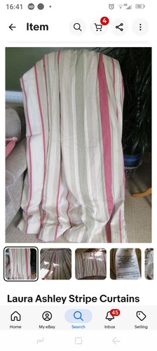 Laura ashley stripe curtains - stripe,