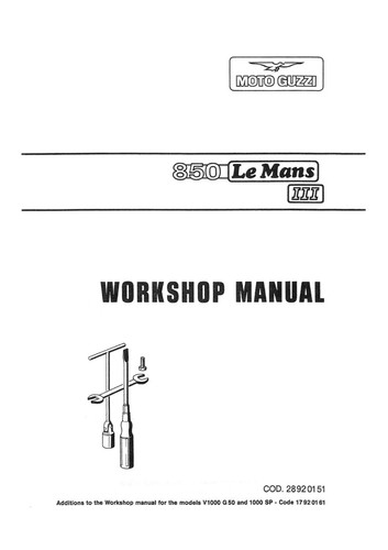Moto guzzi service manual - moto,