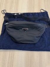 PRADA Re-Nylon x Saffiano leather belt bag 2VL033 Black Nylon Bum Bag