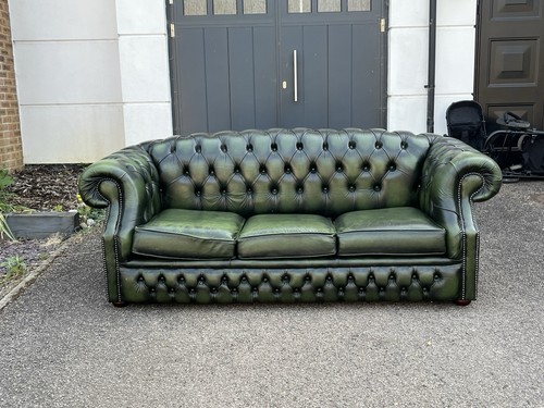 Stunning green leather windsor - leather,