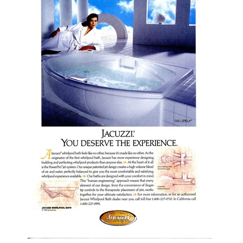 Vintage 1989 jacuzzi print - vintage, ad