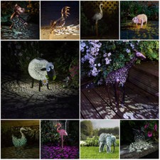 Solar Garden Ornaments Outdoor Decor Light Up Animal Statues LED Figures Sheep
