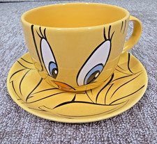 Vintage Warner Bros. Studio Tweety Pie Jumbo Mug Saucer Large Looney Tunes