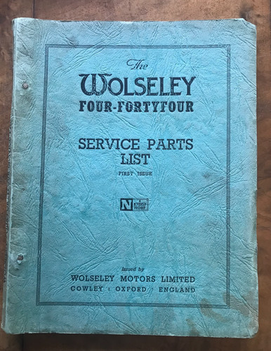 Wolseley 444 service - wolseley,