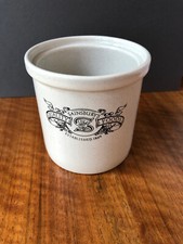 Sainsbury’s vintage white glazed ceramic Stilton jar without lid c.1990s 