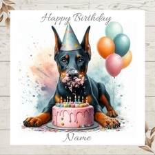 Personalised Doberman Dog