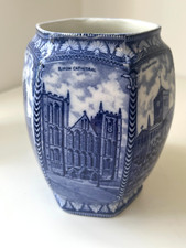 VINTAGE Ringtons Tea Blue & White CADDY - Maling Ware Newcastle - No Lid