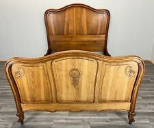 Antique French Bed Frame Double Size Elegant Carved Design Headboard  Lot 3711