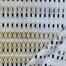 Harlequin Velvet Curtain / Up Fabric MASLINA Brass/Glacier 0.85m ~ Geometric