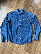 A.P.C. Carhartt Initial Collaboration Denim Shirt M Men's tops, popular brands,