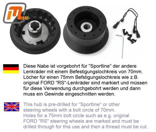 Ford sierra steering wheel hub - steering,