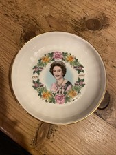 COALPORT Queen Elizabeth II 60th Birthday Commemorative Bone China Trinket Dish