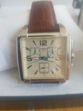  tissot Quadrato Chronograph FULL SET rare cream dial 