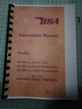 BSA A7 A10 Instruction Manual