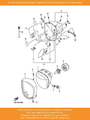 Yamaha holder 3d8 8411t 00 - yamaha, 3d8-8411t-00