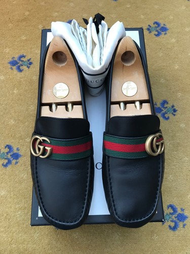 Gucci loafers leather shoes - loafers,