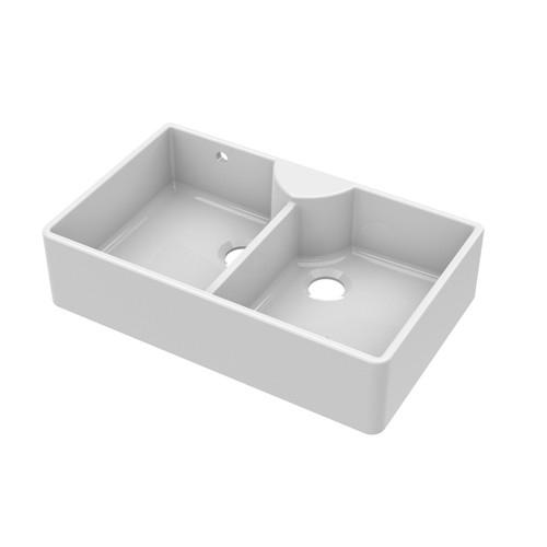 895mm fireclay double bowl - fireclay,