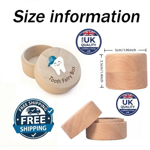 Cute wooden kids tooth - tooth, boxes