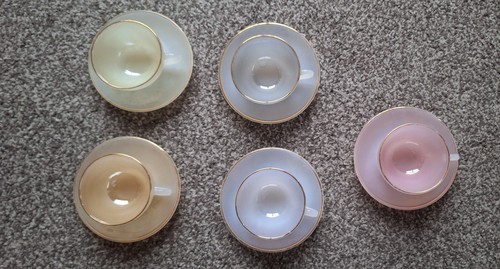 Pastel tea set arcopal - , french