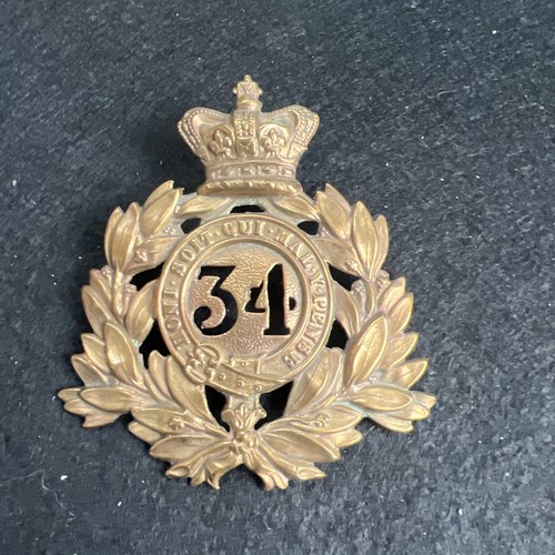34th shako plate - plate, british