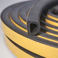 5M Rubber Car Door Seal Strip Hollow Edge Guard Weather Strip D Shape Universal