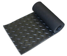 CHECKER PLATE 1 BAR/DIAMOND RUBBER GARAGE FLOORING MATTING VAR. WIDTHS 3MM THICK