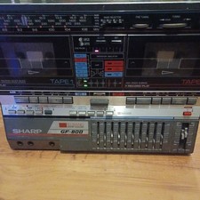 SHARP GF-800 RARE Vintage RADIO  Cassette Boombox . NO SPEAKERS SPARE OR REPAIR